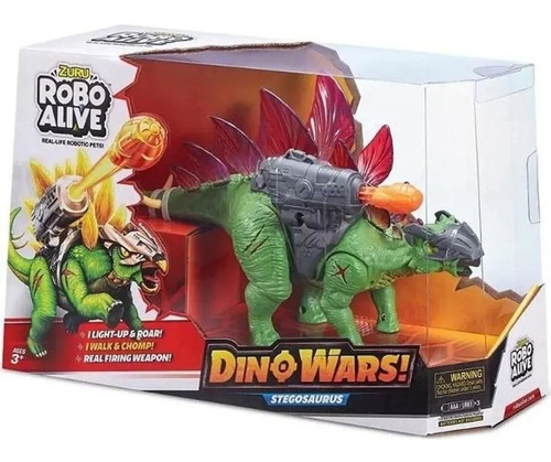 Figura Eletronica Zuru Robo Alive Dino Wars Stegosaurus 