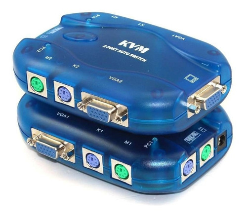 Imagen 1 de 5 de Kvm Switch 2puerto Ps2 Teclado Mouse Monitor 2pc A 1 Monitor