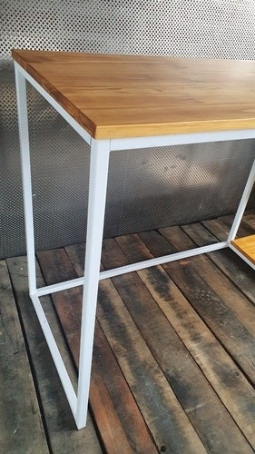 Imagen 8 de 8 de Mesa Escritorio 120x50 Industrial Hierro Madera Laqueado