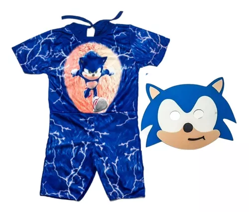 Fantasia do sonic infantil mercado livre