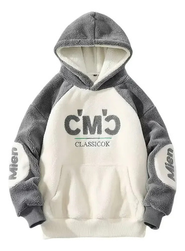 Sudadera De Forro Polar Con Capucha Y Bloques De Color Para