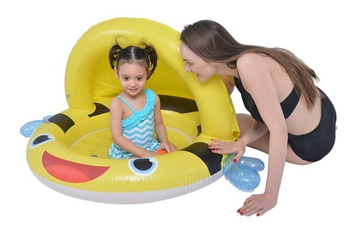 Pileta Inflable Bebe Con Techo Niños Agua Verano Pelotero