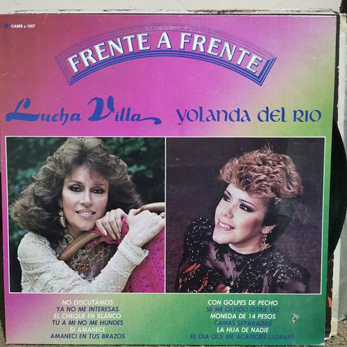 Disco Lp Frente A Frente-lucha Villa Y Yolanda Del Rio,m