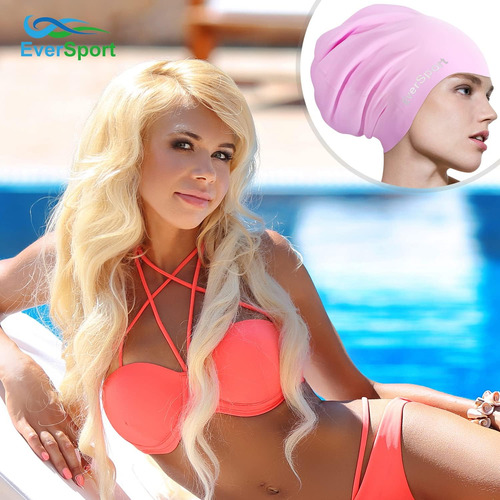 Gorro De Bano Grande Eversport Para Trenzas Y Rastas, Agu...