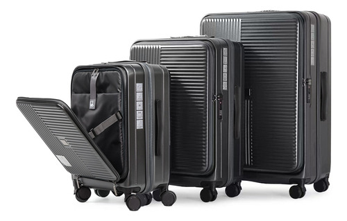 Set De Equipaje Ouzzo Carry On, Ligero, 3 Unidades