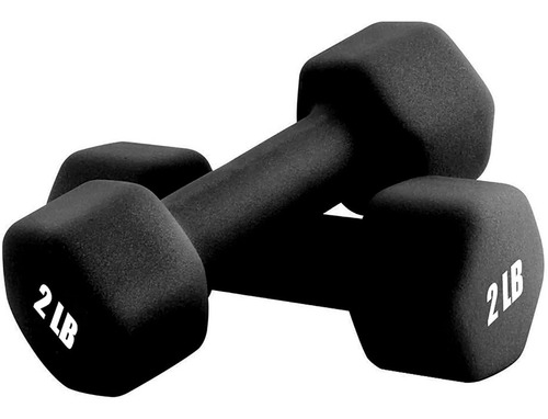 Mancuernas De Neopreno 2 Lb, Antideslizantes, Forma Hexagona