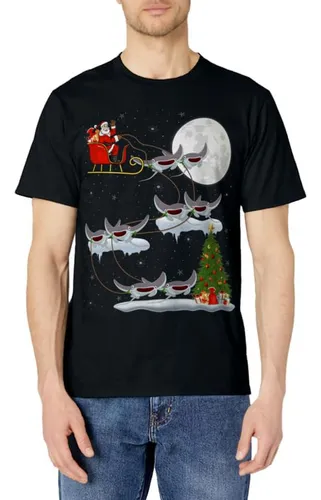 Christmas Lighting Tree Santa Riding Manta Ray Fish Christma