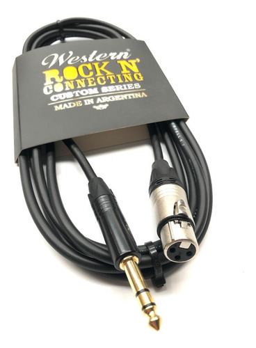 Imagen 2 de 10 de Cable 2m Trs Canon Hembra Plug Recto Western Chptrs20
