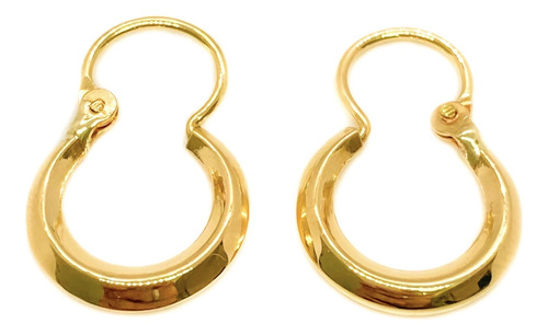 Aros Argollas Criollitas Oro 18k 1,3 Cm