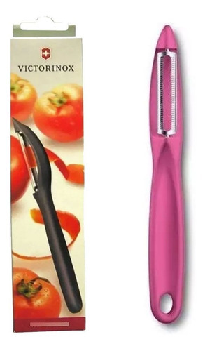 Pelapapas Victorinox Pela Papas Pelador Largo Verdura Fruta Color Rosa