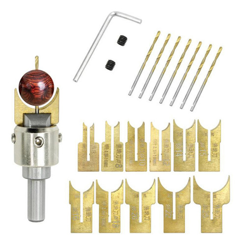 Nuevo Cuentas De Madera Esfera Herramientas 6-25 Conjunto