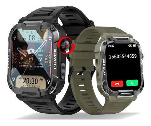 Reloj Inteligente Hombres Smartwatch Deportivo Llamada Color De La Correa Negro