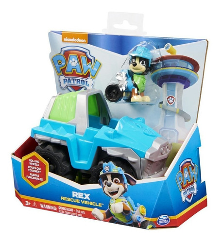 Paw Patrol Figura Rex Patrulla Canina Cachorro Auto Original