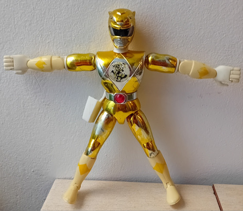 Figura Vintage Power Rangers Bandai 1995 Gold Yellow Mmpr