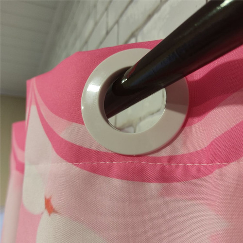 Imagem 4 de 9 de Cortina Infantil Quarto Minnie Baby + 3 Capas Almofadas