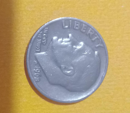 Moneda One Dime 1968 Sin Marca 