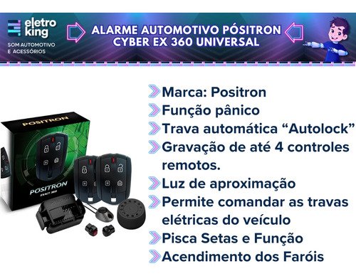 Alarme Positron Cyber Ex360 + Módulo Vidro Soft Aw52 Plus