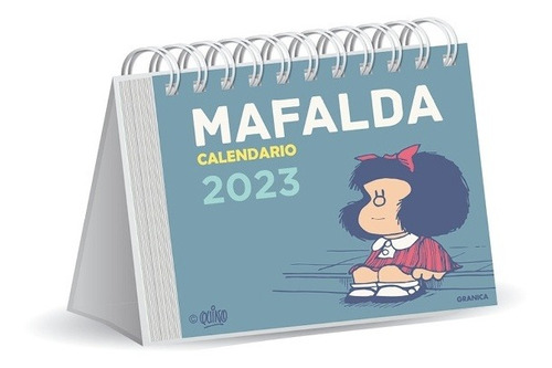 Mafalda 2023 Calendario De Escritorio - Azul Claro (sin Caja