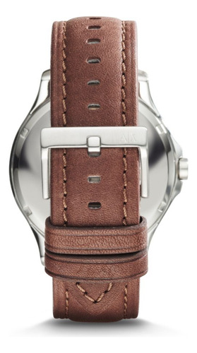 New Relógio Armani Exchange Ax2133 De Couro Marrom Com Data