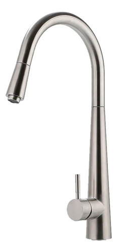 Torneira para Cozinha Gourmet Misturador Monocomando Extensível Aço Inox 304 Apurema Pingoo.casa - Prata Escovado