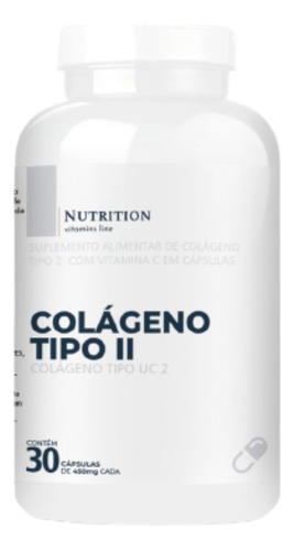 Colágeno Tipo 2 Com Vitamina C 30 Cápsulas Sabor Sem Sabor
