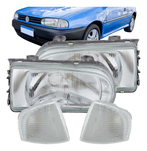 Par Farol Vidro Gol Bola G2 1995 96 97 981999 C/lant Cristal