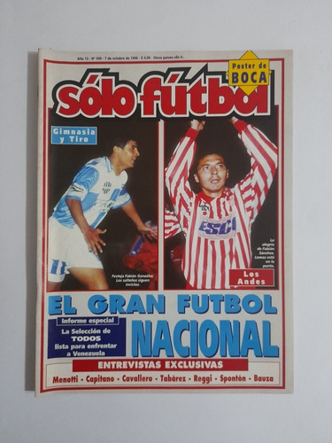 Solo Futbol 590 Gimnasia Y Tiro , Los Andes , Poster Boca