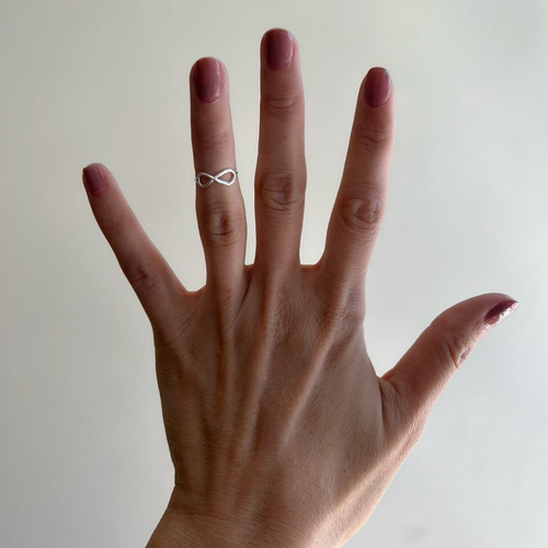 Imagen 6 de 9 de Anillo Midi De Plata .925 Medio Dedo Mujer Niña Agalea