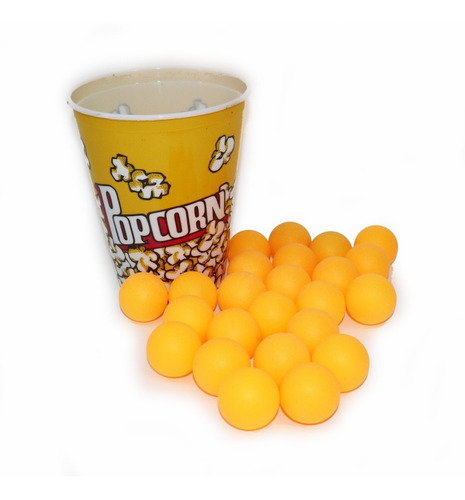 Vaso Resistente Palomero Con 24 Pelotas Ping O Beer Pong