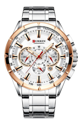 Curren Mens T Relógio De Pulso Com Correia De Aço Inoxidá