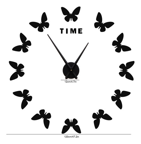 Adhesivo De Pared Grande Con Forma De Reloj, Innovador, Para