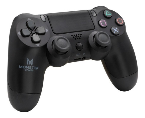 Imagen 1 de 3 de Control joystick inalámbrico Monster games Double shock PS4 negro
