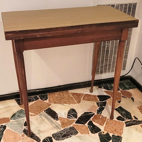 Mesa Plegable Tipo Libro 79x80x77 Madera Enchapada Formica Marrón Marrón (Usado)