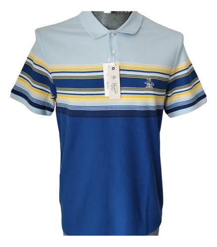Playera (polo) Azul Penguin Talla Mediana (m) Mod.ocks3005op