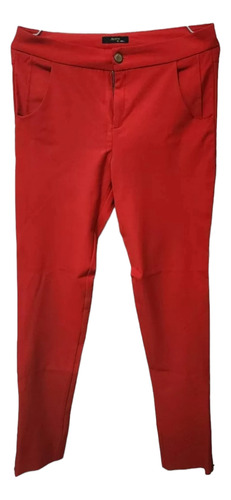 Pantalón Chupin Elastizado Rojo Ayres Mujer Talle Small 40