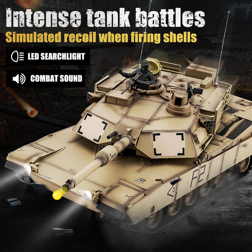 Rc Tanques Us M1a2 Abrams Ejército Tanque, Henglong 1: 16...