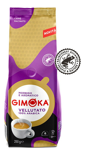 Café Molido Vellutato 100% Arábica Gimoka Italia X 250gr