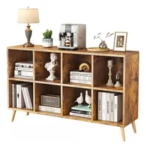 Comprar Librería De Madera Minimalista Multifuncional De 8 Cubos