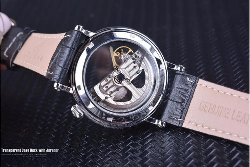 Reloj Mecánico Automático Leather 208 Skeleton Hollow Man