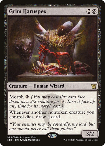 Carta Magic Grim Haruspex Ugin's Fate Khans Of Tarkir Mtg