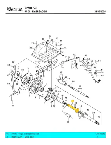 Eixo Oco Da Embreagem Valtra 885 985 Bm85 Bm100 Oem 80881300
