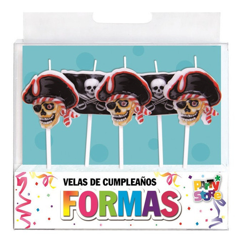 Velas Formas - Set Piratas X 5 Piezas