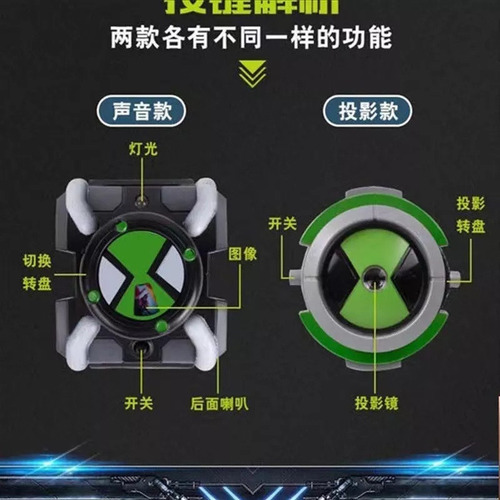 Para Reloj De Proyección Ben 10 Omnitrix Brinquedo Infantil