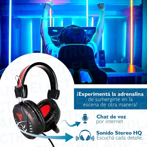 AURICULAR GAMER PS4 PC CON MICROFONO NOGA ST8108 LUZ LED RGB