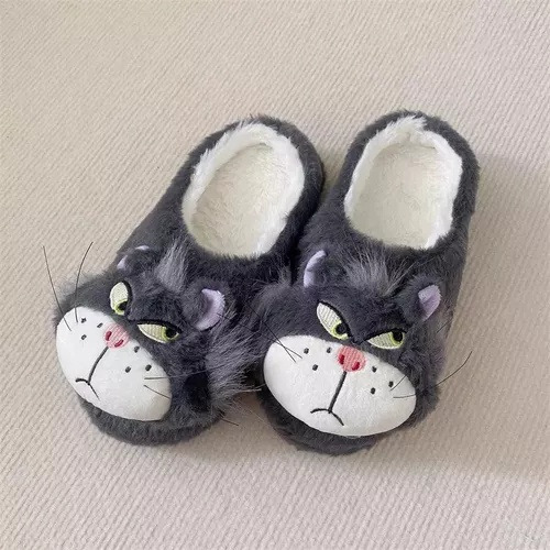 Zapatillas De Casa De Felpa Cálidas Y Modernas Para Mujer