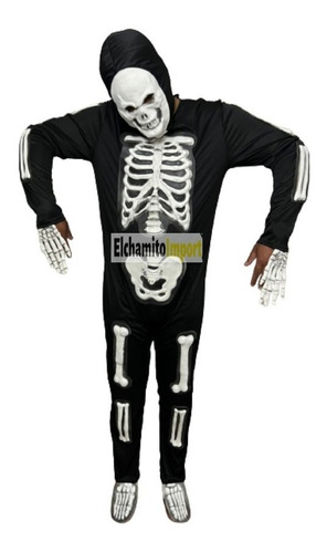 Disfraz Esqueleto Adulto Mascara Halloween