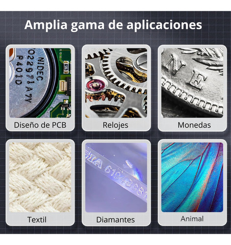 Microscopio De Bolsillo Digital Usb 500x Video Foto Pantalla Negro