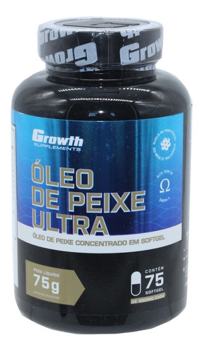 Oleo Peixe Ultra Suplemento Omega 3 Growth 75 Caps Vitamina