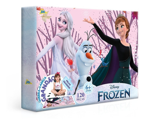 Quebra Cabeça Puzzle Frozen Disney 120 Peças Grandes Jak