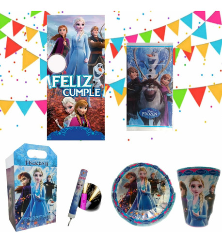 Frozen 2 Paq Fiesta Artículos Set Kit Temática 30 Niños